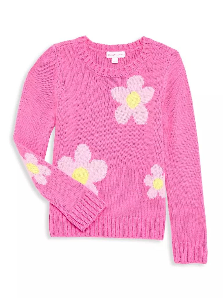 商品Design History|Little Girl's Knit Flower Sweater,价格¥372,第1张图片