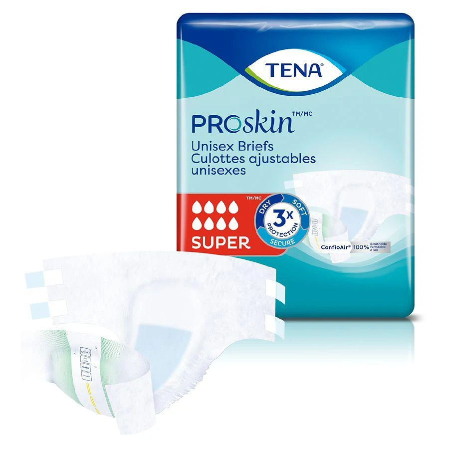 商品Tena|ProSkin Unisex Incontinence Adult Diapers, Maximum Absorbency, Large Large,价格¥118,第3张图片详细描述