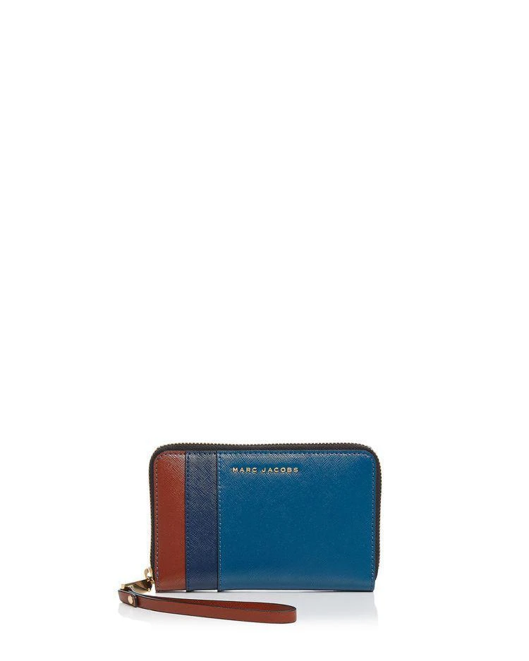商品Marc Jacobs|Zip Color Block Saffiano Leather Phone Wristlet,价格¥645,第1张图片