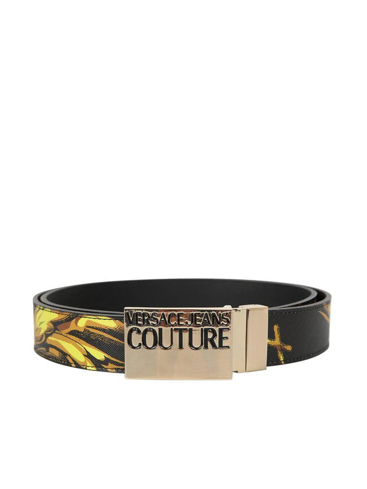 商品Versace|Versace Jeans Couture Printed Logo Embossed Buckle Belt,价格¥491,第1张图片