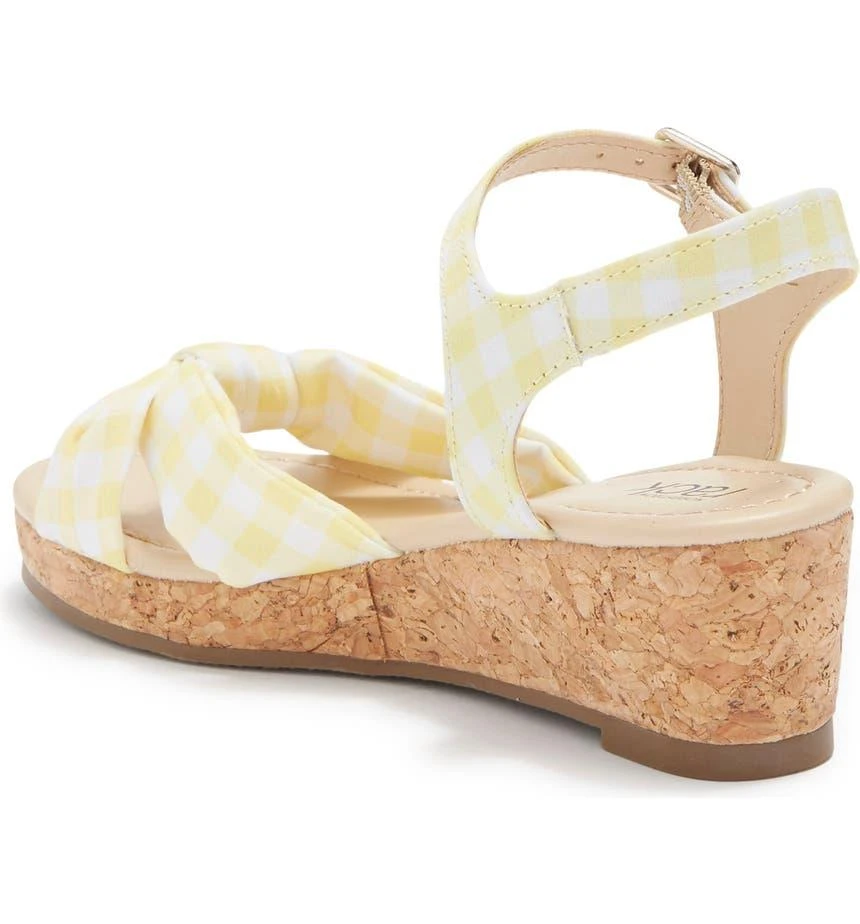 商品Nordstrom|Kids' Nordstrom Rack Keegan Gingham Wedge Sandal,价格¥62,第2张图片详细描述