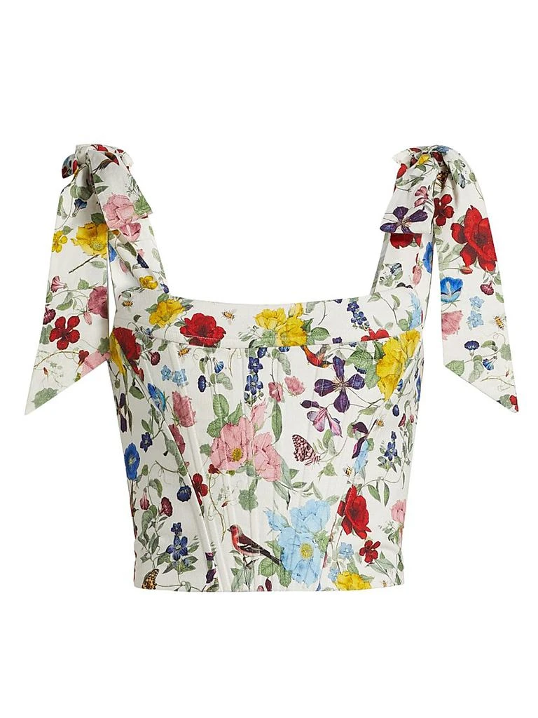 商品Alice + Olivia|Clara Bow-Accented Bustier Top,价格¥782,第1张图片