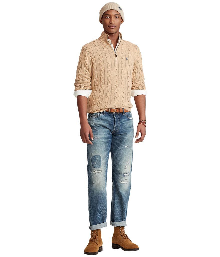 商品Ralph Lauren|Cable-Knit Cotton Quarter-Zip Sweater,价格¥458-¥1050,第6张图片详细描述