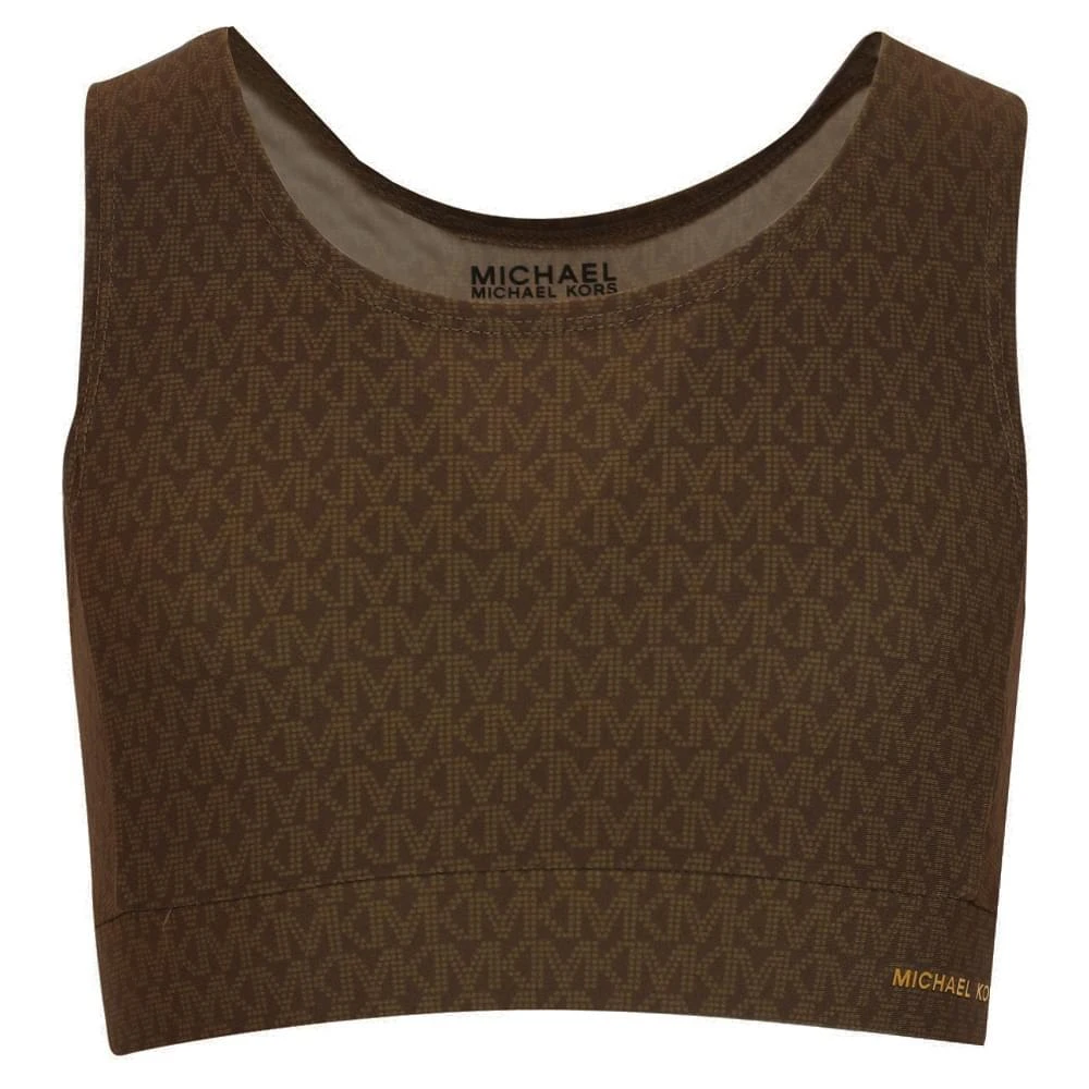 商品Michael Kors|Chocolate Brown Logo Crop Top,价格¥111,第1张图片