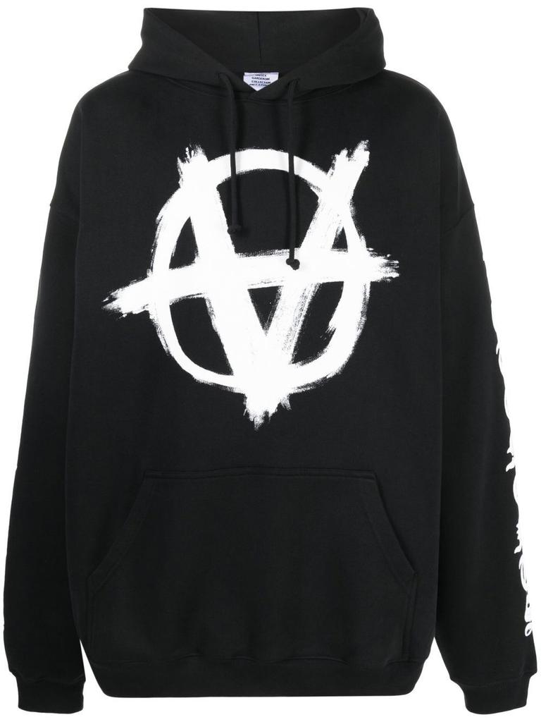Double anarchy logo hoodie商品第1张图片规格展示