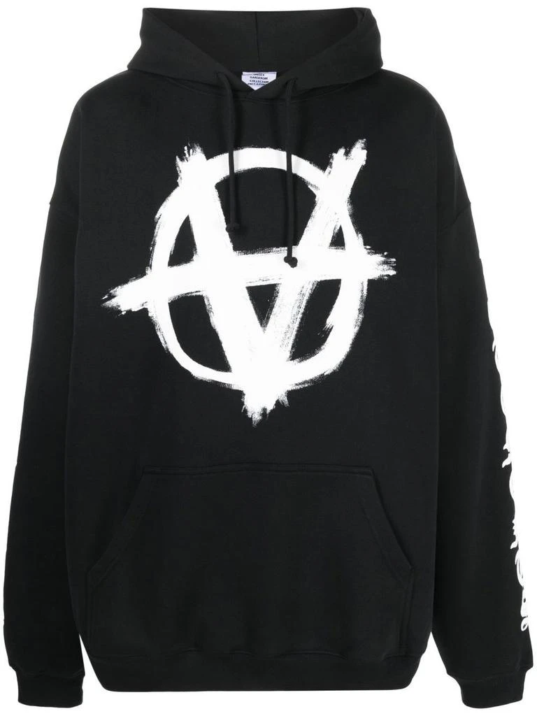 商品Vetements|Double anarchy logo hoodie,价格¥3001,第1张图片