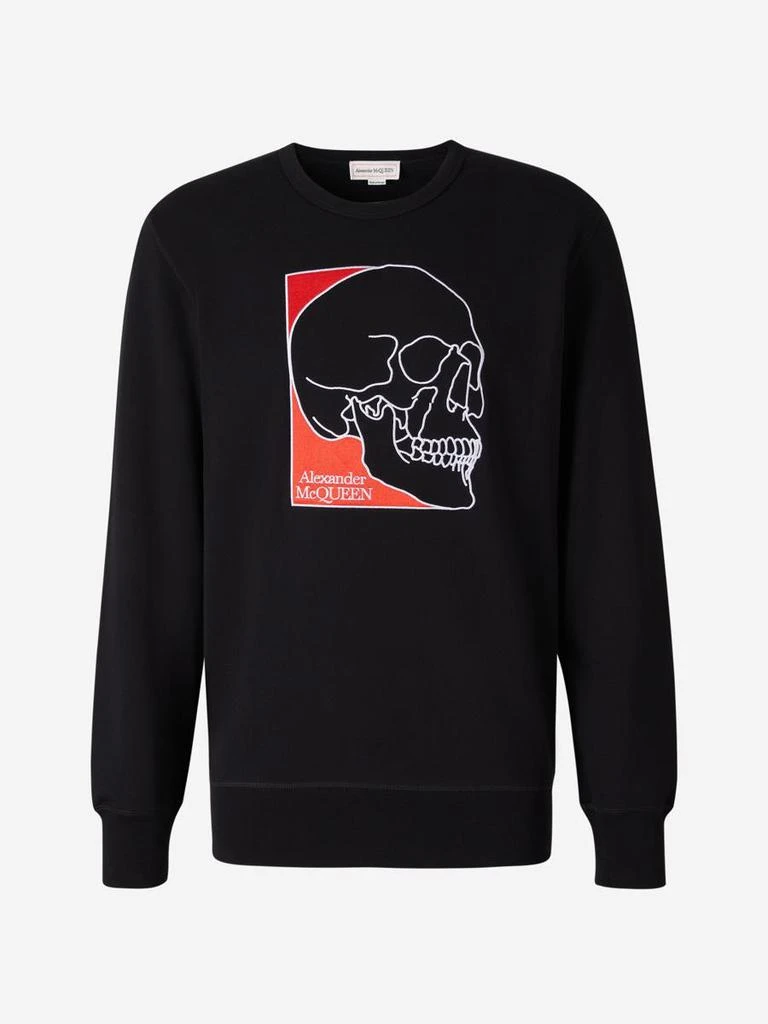 商品Alexander McQueen|ALEXANDER MCQUEEN PRINTED COTTON SWEATSHIRT,价格¥2978,第1张图片