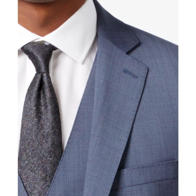 商品Calvin Klein|Men's Extra-Slim Fit Light Blue Neat Vested Suit,价格¥1465,第5张图片详细描述
