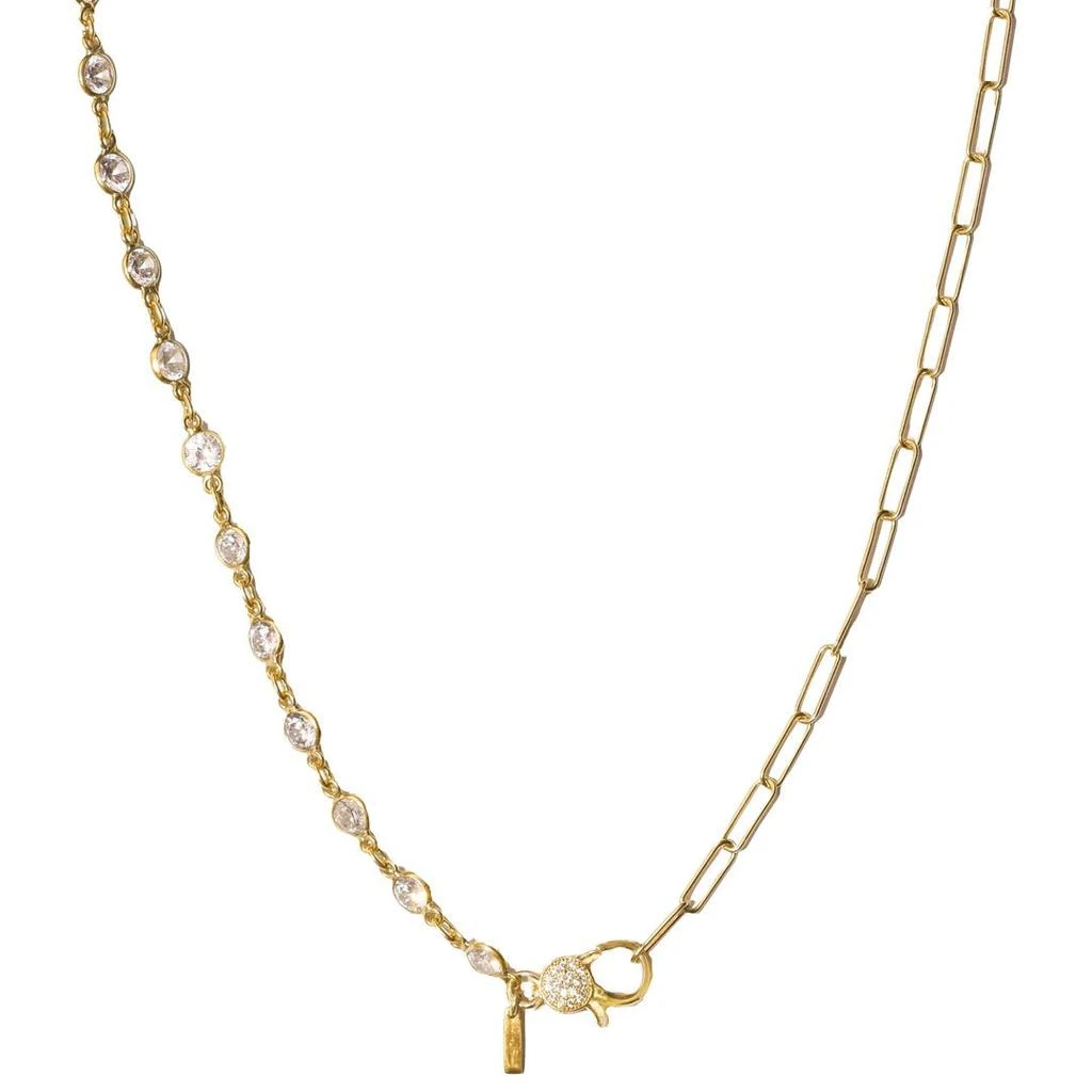 商品ADORNIA|Adornia Patchwork Lock Mosaic Necklace Convertible to Lariat gold,价格¥145,第2张图片详细描述