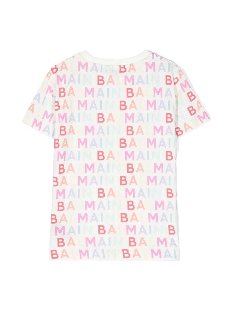 商品Balmain|Balmain White/multicolor T-shirt Unisex,价格¥1411,第4张图片详细描述