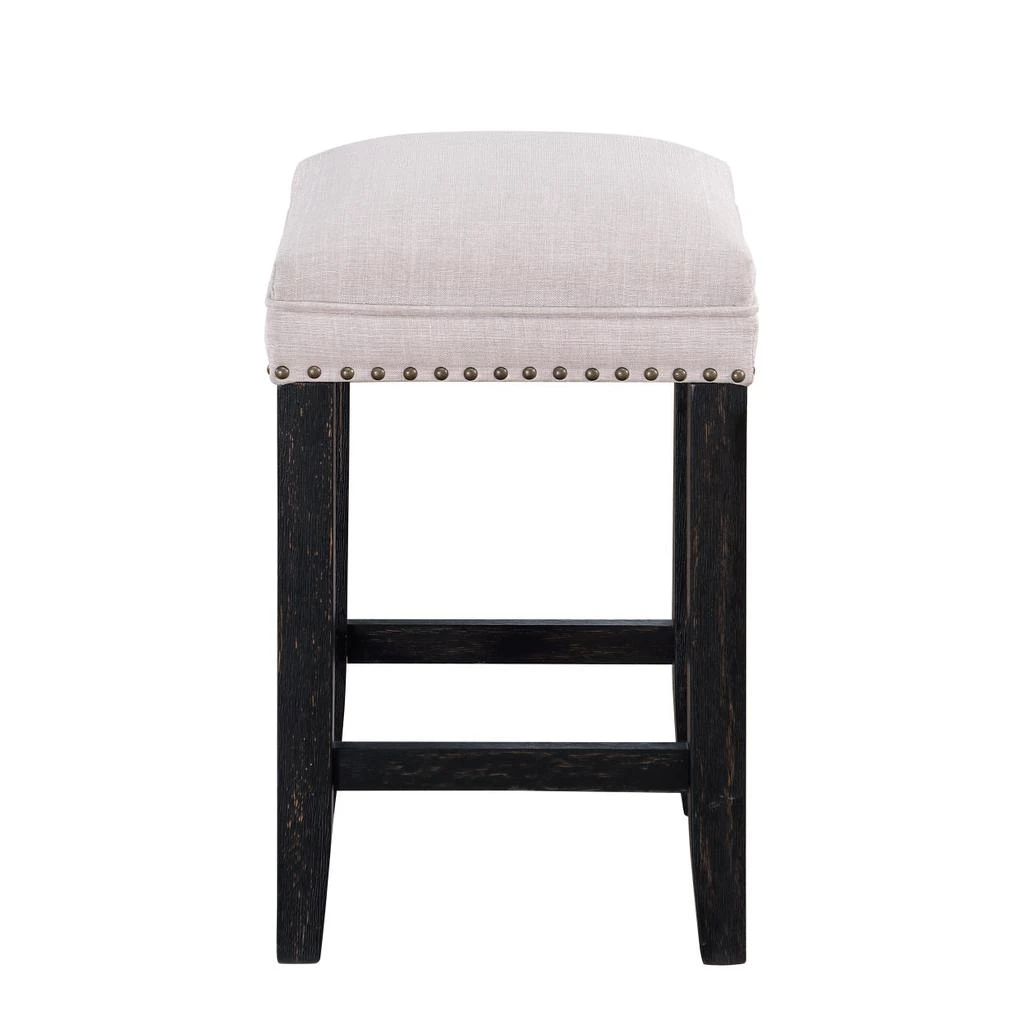 商品Simplie Fun|Farmhouse 24 in Height Bar Stools for 34"-38" Counter Island Upholstered Stools,价格¥1806,第1张图片