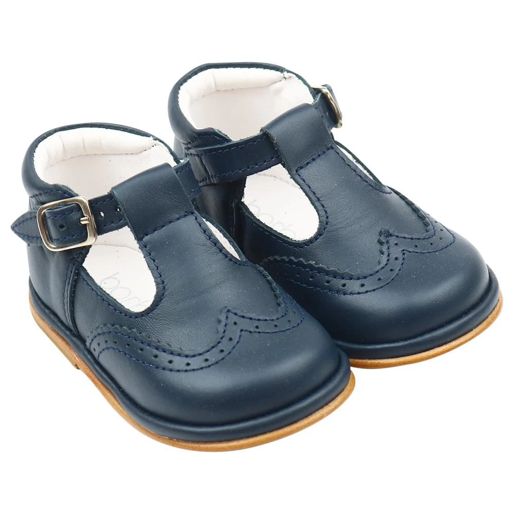 商品Babyshoes|Ryan Navy Leather Shoes,价格¥371,第1张图片