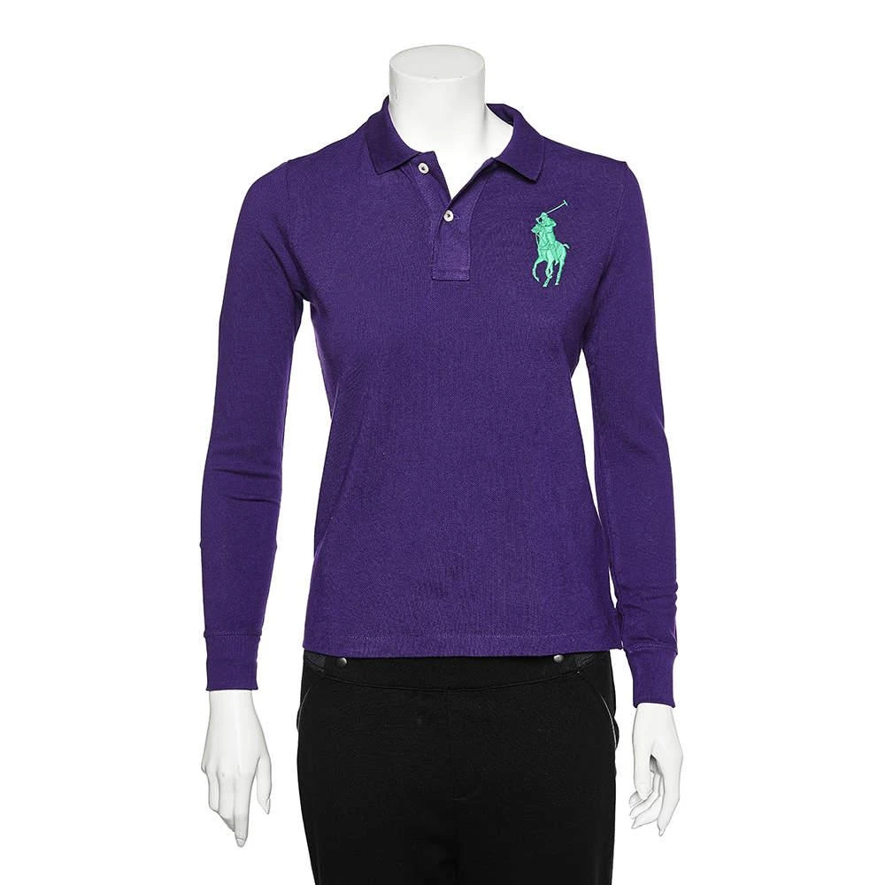 商品[二手商品] Ralph Lauren|Polo Ralph Lauren Purple Cotton Pique Long Sleeve Polo T-Shirt S ,价格¥954,第1张图片