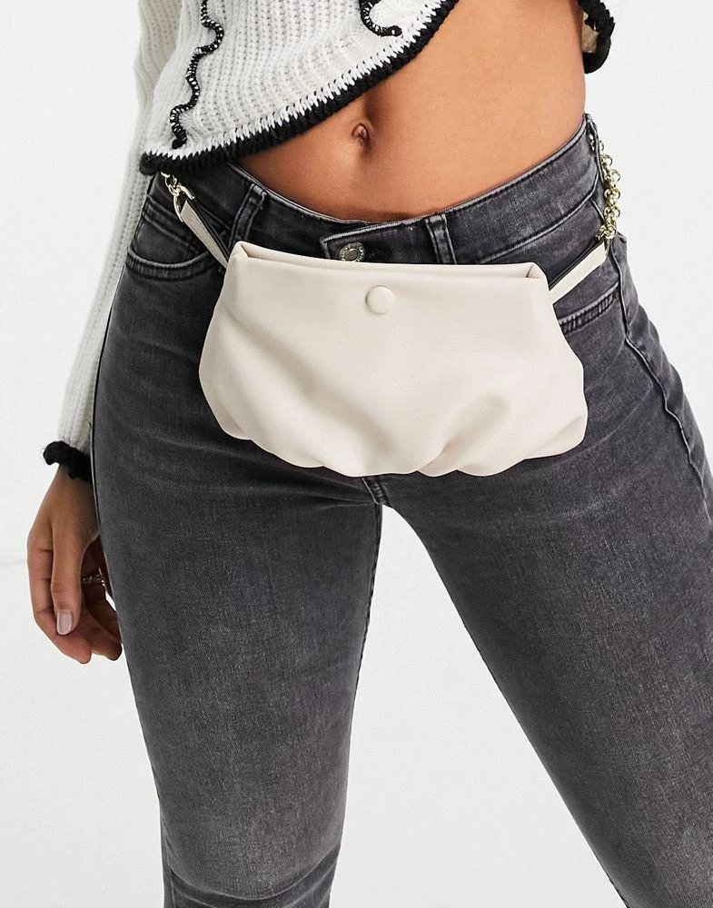 商品Topshop|Topshop scrunchie belt bag in stone,价格¥124,第4张图片详细描述