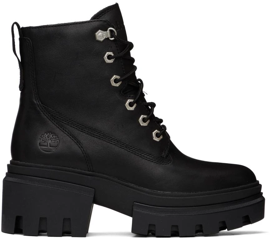 商品Timberland|Black Everleigh Lace-Up Boots,价格¥1164,第1张图片
