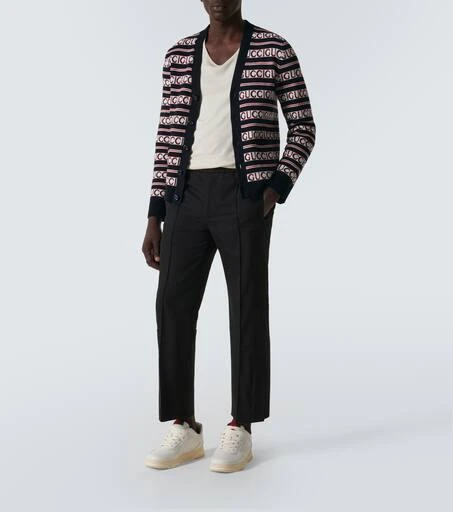 商品Gucci|Gucci Re-Web皮革运动鞋,价格¥10710,第2张图片详细描述