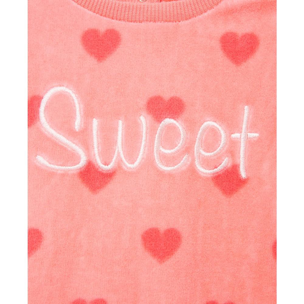 Baby Girls Sweet Heart T-shirt and Pants, 2-Piece Set商品第4张图片规格展示