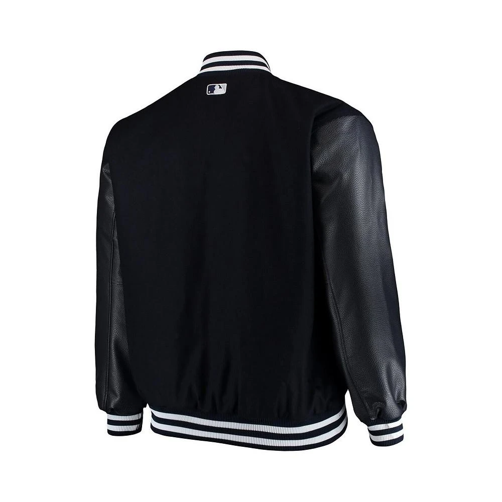 商品Majestic|Men's Navy New York Yankees Big and Tall On-Field Authentic Collection Full-Snap Jacket,价格¥1489,第4张图片详细描述
