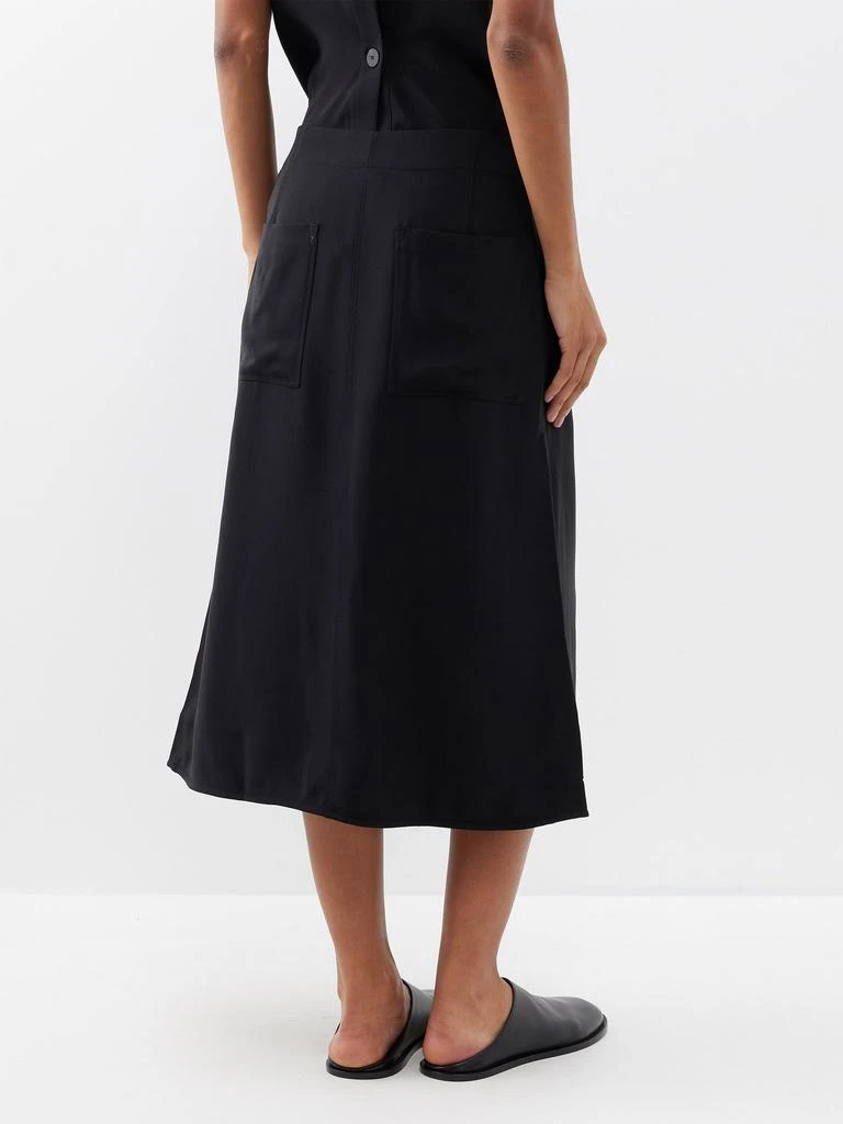 商品Studio Nicholson|Eyre asymmetric twill wrap skirt,价格¥929,第5张图片详细描述