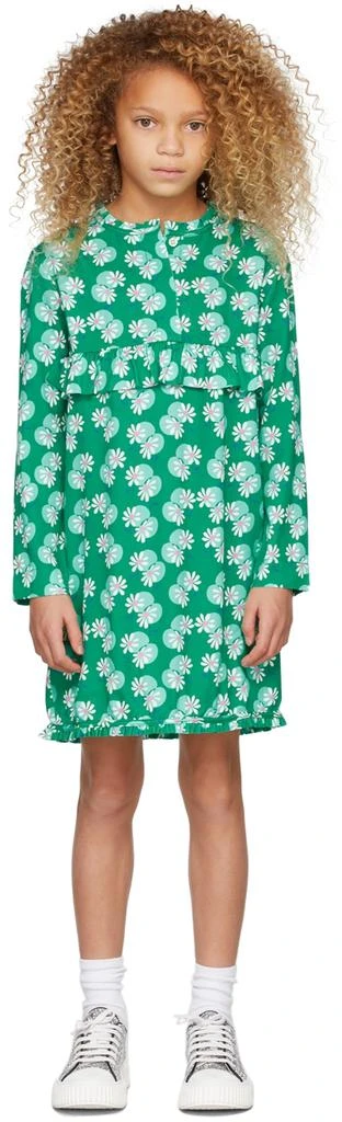 商品Marni|Kids Green Bollo Daisy Dress,价格¥522,第2张图片详细描述