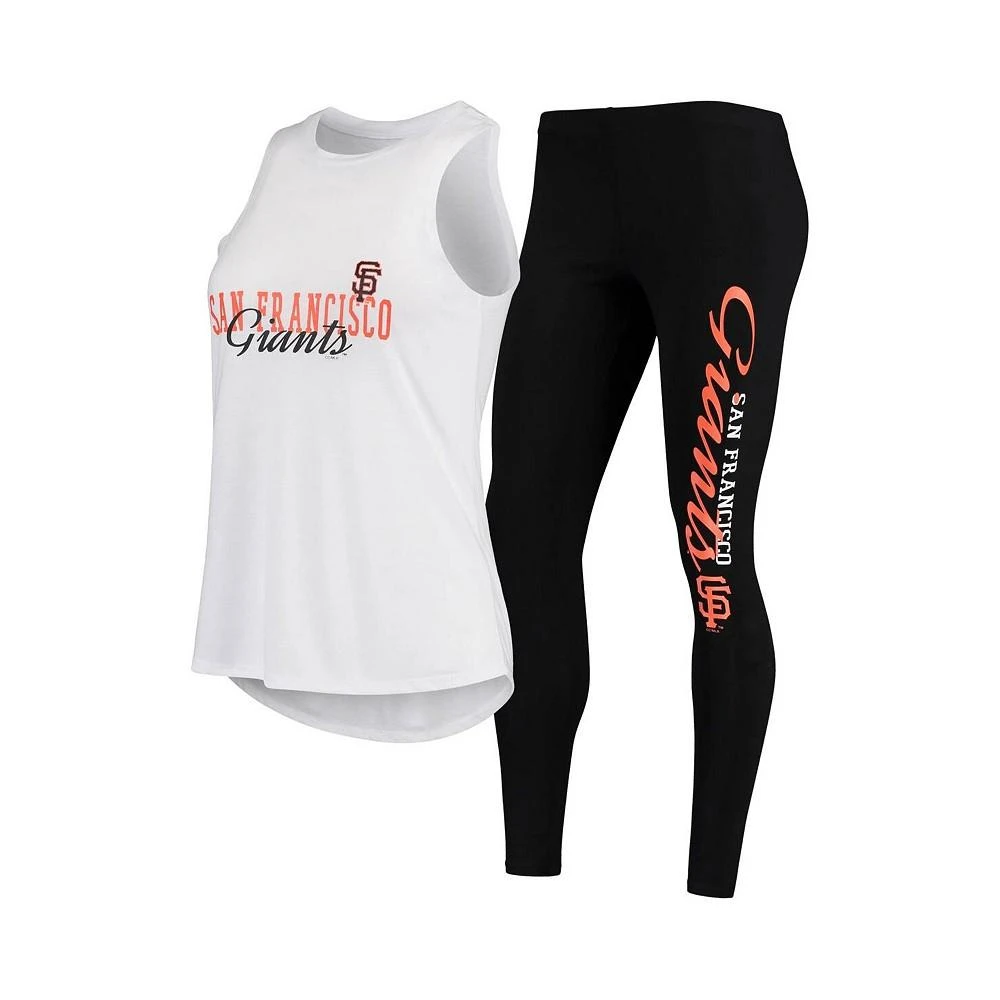 商品Concepts Sport|Women's White, Black San Francisco Giants Sonata Tank Top and Leggings Set,价格¥390,第1张图片