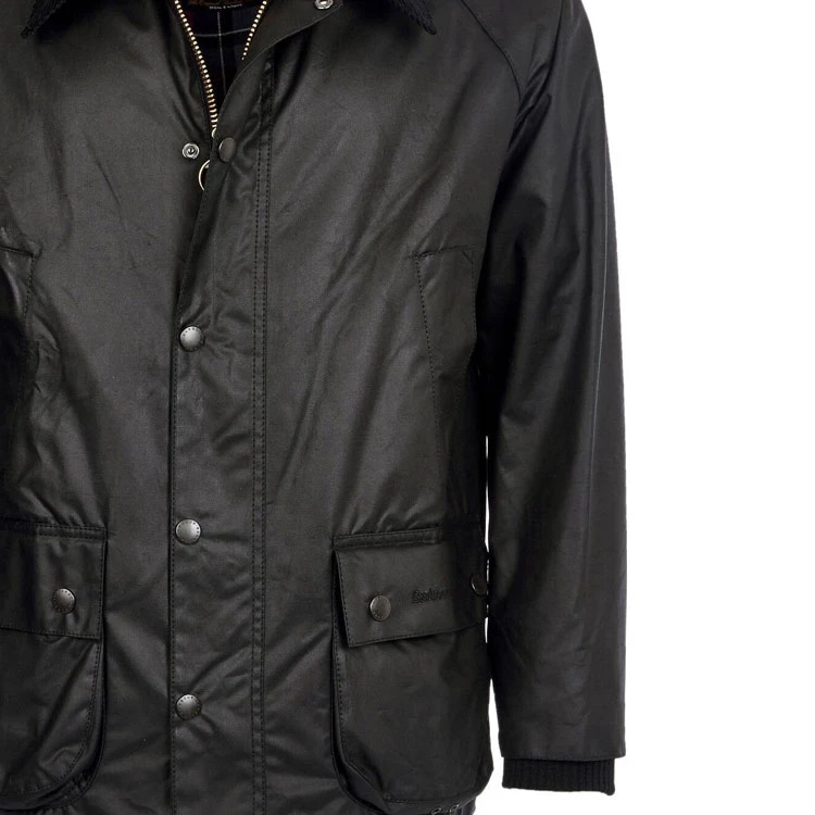 商品[国内直发] Barbour|Bedale 纯色拉链系扣翻领休闲油蜡夹克 男款 黑色,价格¥2437,第7张图片详细描述