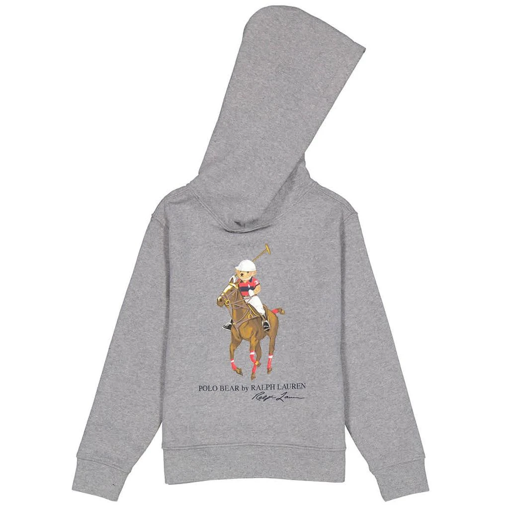 商品Ralph Lauren|Polo Ralph Lauren Kids Grey Pony Bear Hooded Sweatshirt, Size 5Y,价格¥356,第1张图片