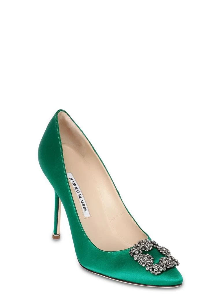 商品Manolo Blahnik|105mm Hangisi Satin Pumps,价格¥9212,第2张图片详细描述