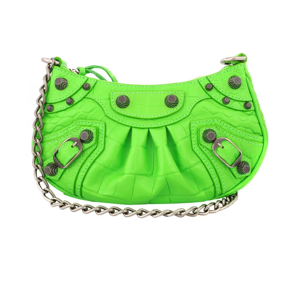 商品Balenciaga|Le Cagole Mini Leather Purse In Acid Green,价格¥10033,第1张图片