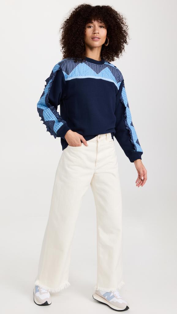 商品Sea|Sea Palmer Patchwork Sweatshirt,价格¥2092,第7张图片详细描述