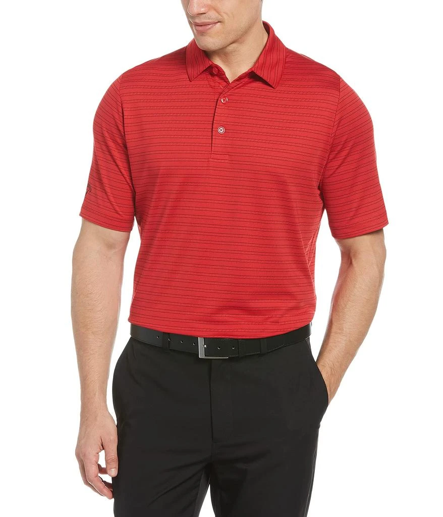 商品Callaway|Men's Core Ventilated Stripe Polo,价格¥445,第1张图片