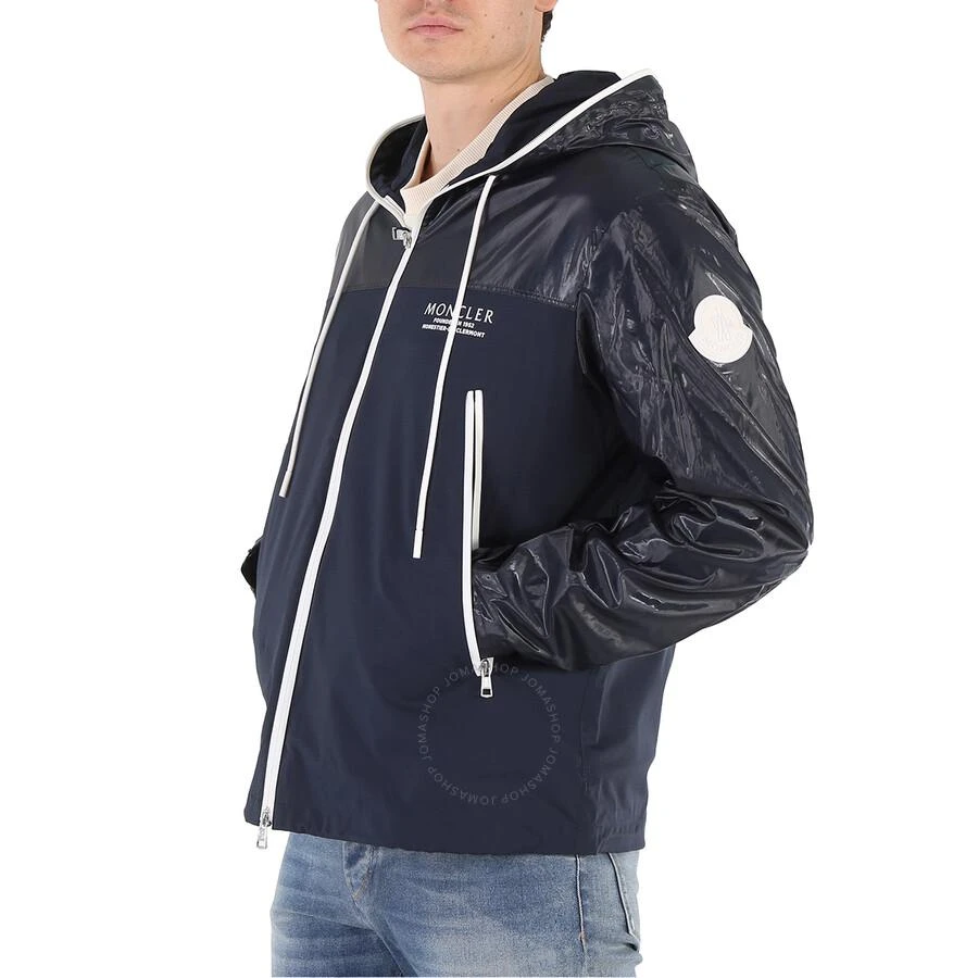 商品Moncler|Moncler Men's Navy Vaugirard Logo Hooded Jacket, Brand Size 5 (XX-Large),价格¥4056,第3张图片详细描述