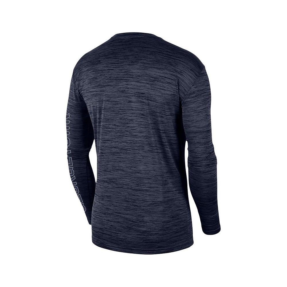 Men's Navy Georgetown Hoyas Velocity Legend Team Performance Long Sleeve T-shirt商品第4张图片规格展示