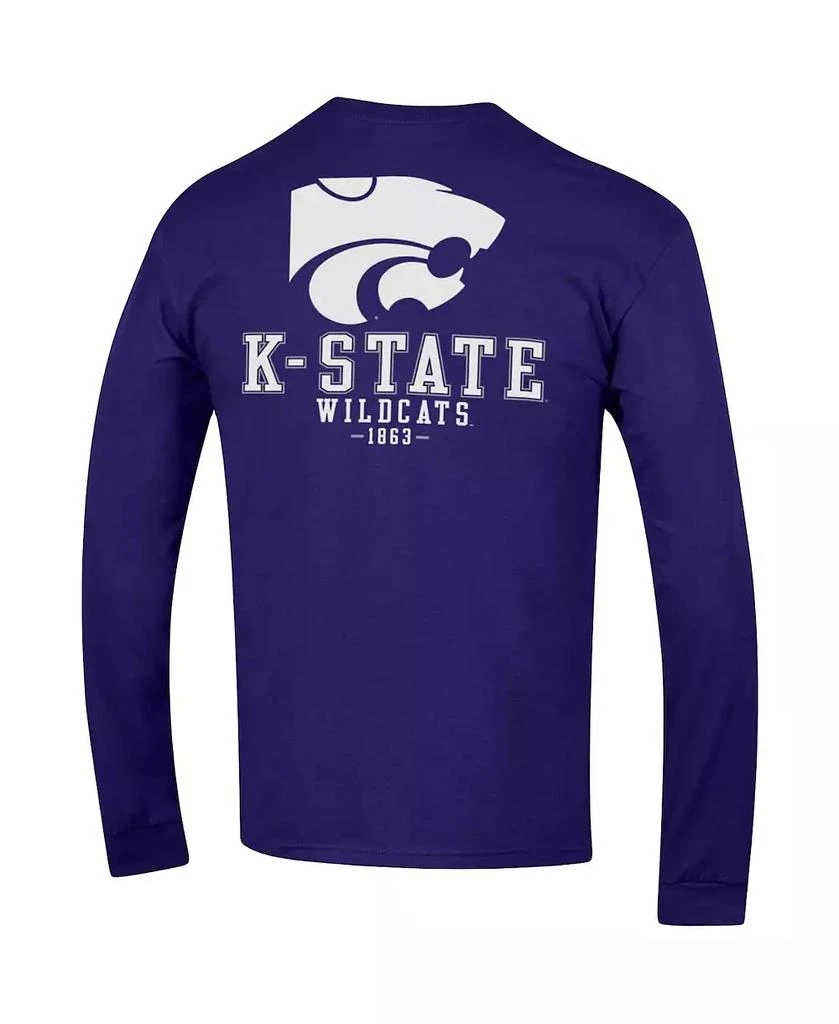 商品CHAMPION|Men's Purple Kansas State Wildcats Team Stack Long Sleeve T-shirt,价格¥225,第4张图片详细描述