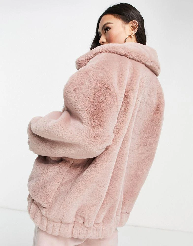 商品UGG|UGG Kianna faux fur jacket in fawn,价格¥808,第3张图片详细描述