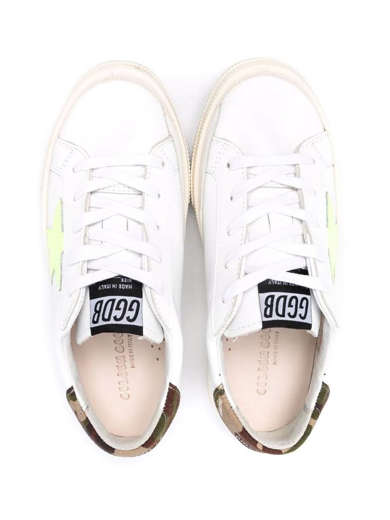 Golden Goose White Leather May Sneakers商品第3张图片规格展示