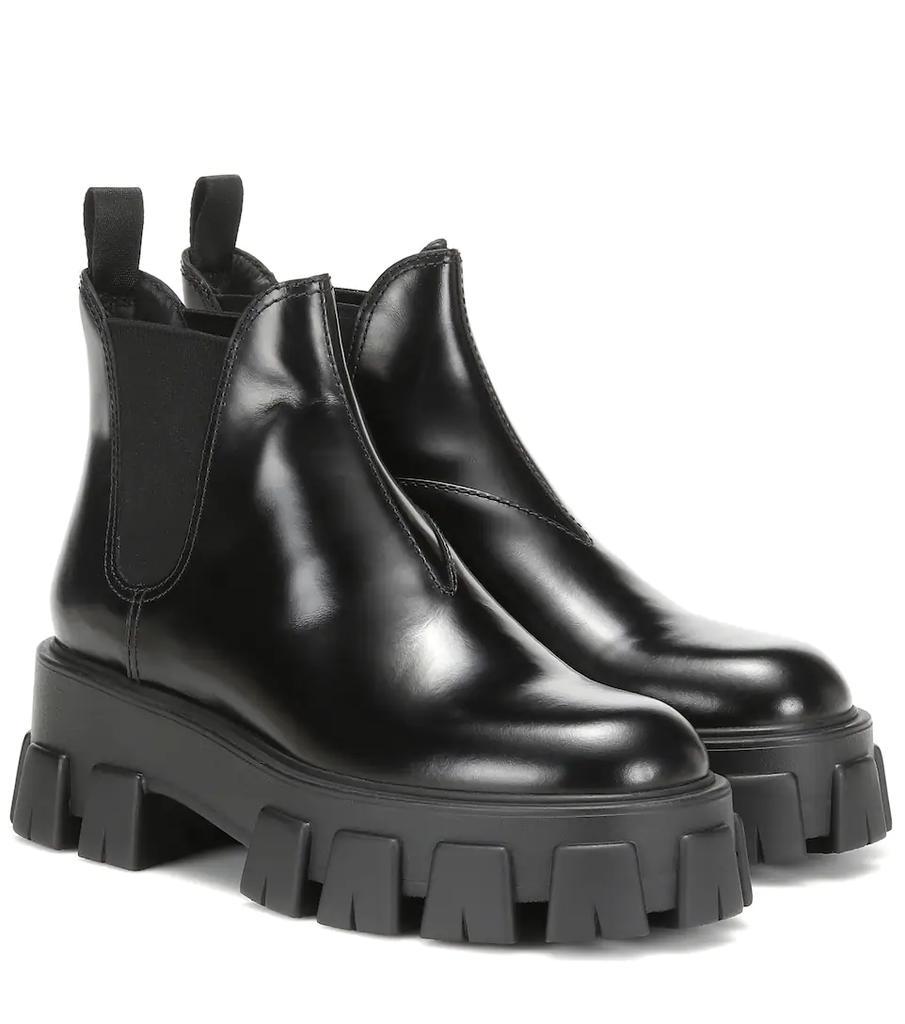 商品Prada|Monolith leather ankle boots,价格¥6700,第1张图片