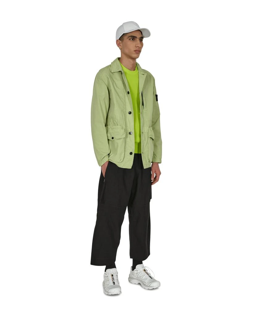 商品Stone Island|Garment Dyed 'OLD' Effect Overshirt Green,价格¥2782,第4张图片详细描述