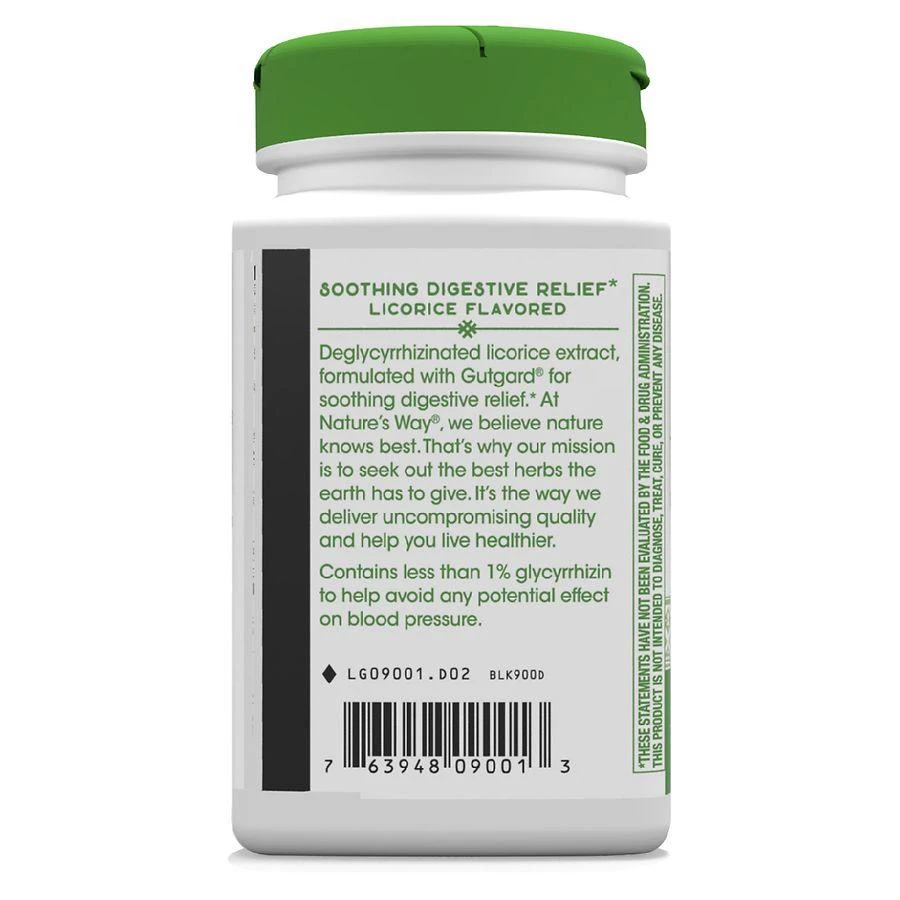 DGL Deglycyrrhizinated Licorice Digestive Relief Chewables 商品