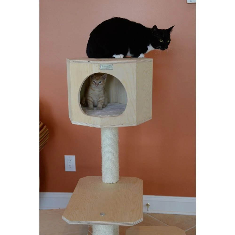 商品Macy's|46" Real Wood Premium Scots Pine, Solid Wood Cat Tree,价格¥1684,第4张图片详细描述