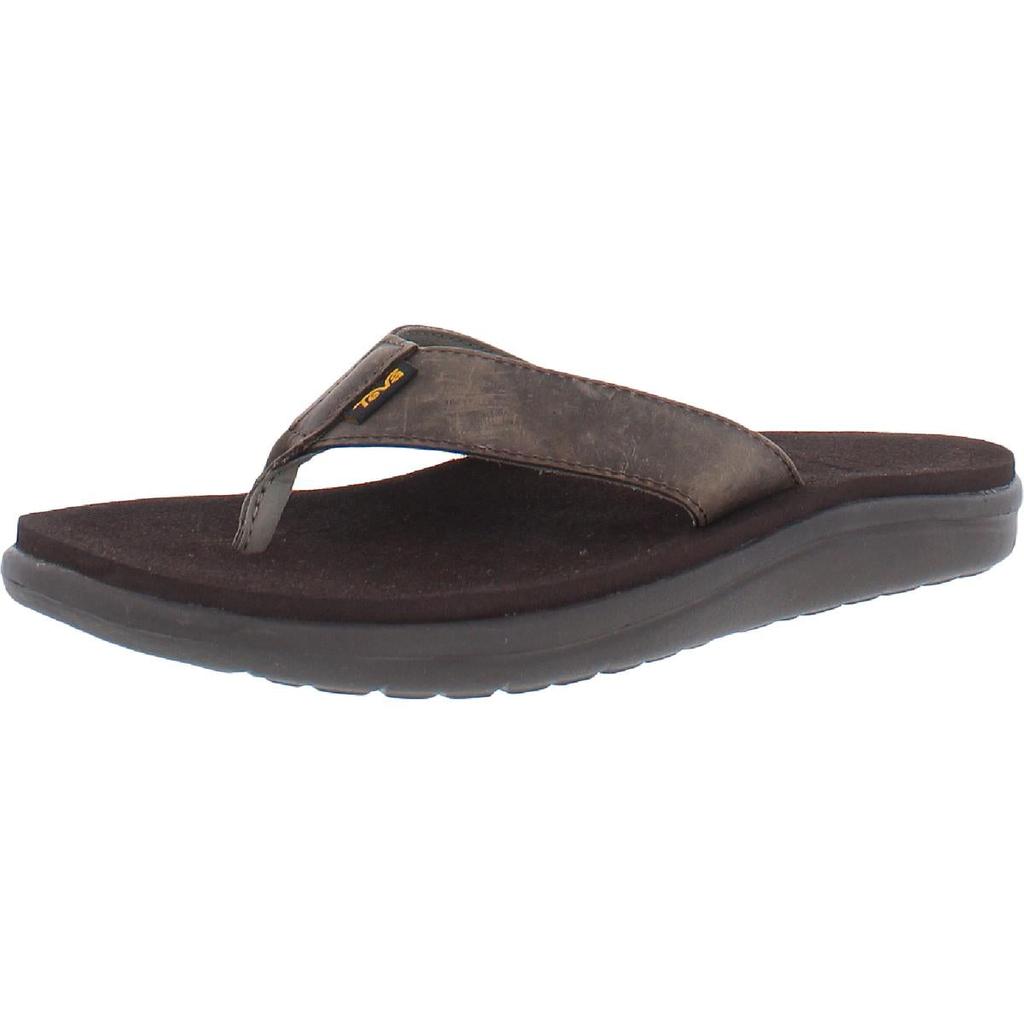 Teva Mens Voya Leather Slip On Thong Sandals商品第1张图片规格展示