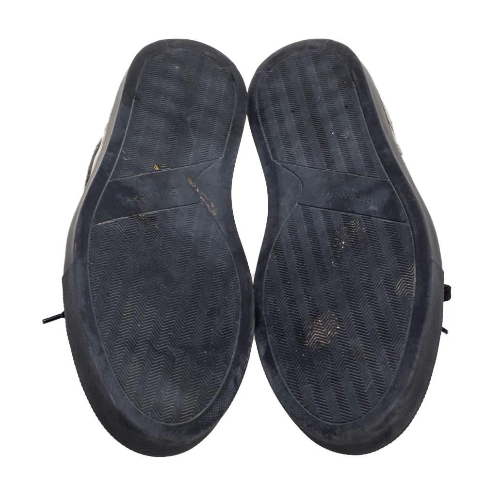 Givenchy Black Leather Star Embossed Lace Up Sneakers Size 42.5 商品