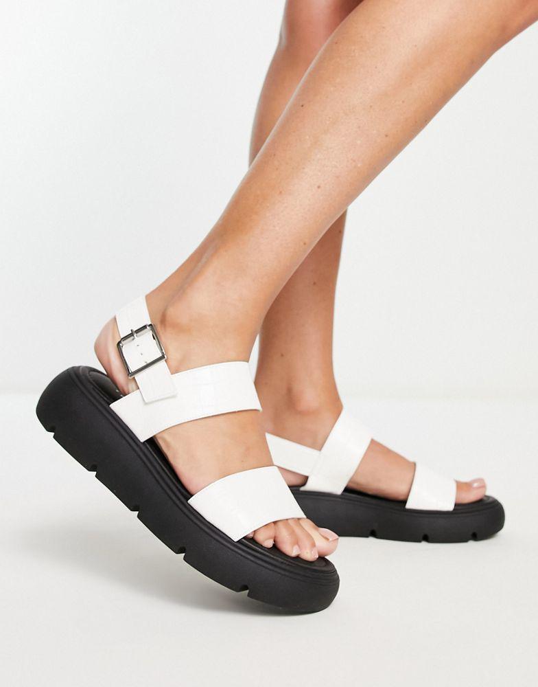 商品Topshop|Topshop Perrie chunky sandal in off white,价格¥289,第1张图片