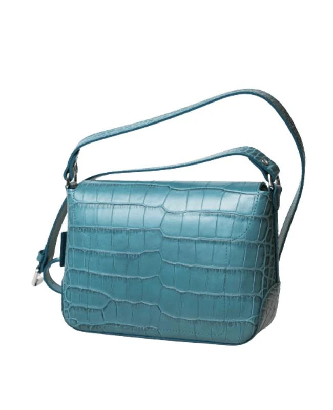 商品Longchamp|Longchamp Roseau Sac Porté Travers Jade Croc-Embossed Leather Women's Crossbody Bag L2079924323,价格¥1413,第2张图片详细描述