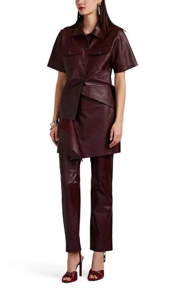 商品Sies Marjan|Nico Leather Button-Front Shirt,价格¥7368,第2张图片详细描述