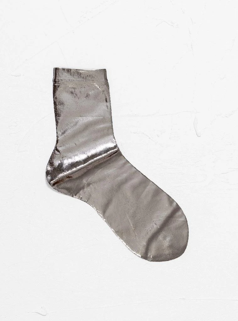 商品MARIA LA ROSA|MARIA LA ROSA short socks nuvola laminato grey,价格¥501,第1张图片