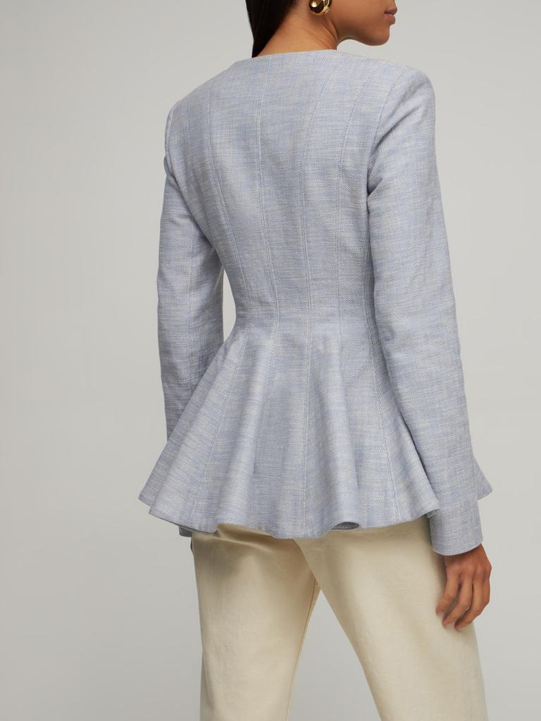 商品PRABAL GURUNG|Light Cotton Blend Tweed Peplum Jacket,价格¥5545,第4张图片详细描述