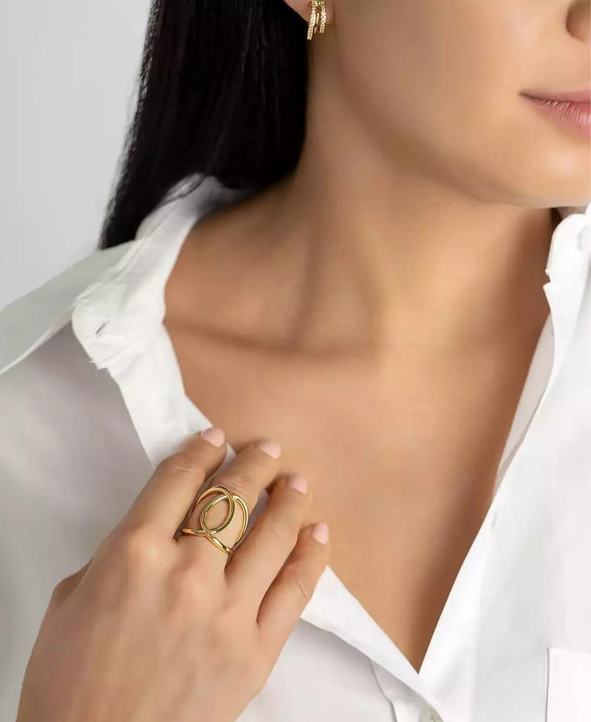 商品ADORNIA|14K Gold-Plated Tall Infinity Ring,价格¥218,第4张图片详细描述