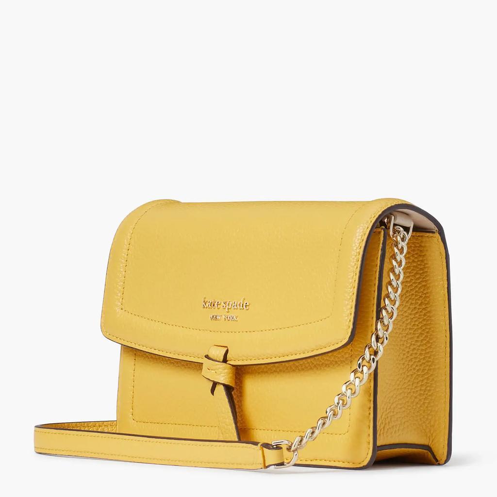 商品Kate Spade|Kate Spade New York Women's Knott Pebbled Flap Cross Body Bag - Morning Light,价格¥1972,第6张图片详细描述