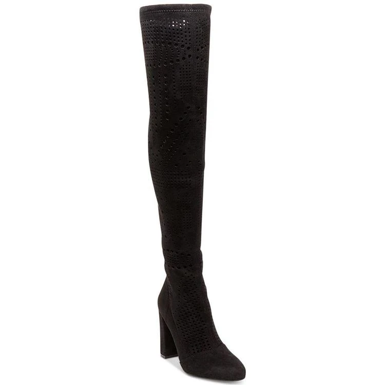 商品Steve Madden|Eden Laser-Cut Block-Heel Over-The-Knee Boots,价格¥482,第2张图片详细描述